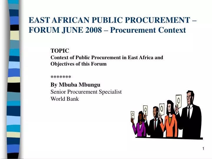 east african public procurement forum june 2008 procurement context