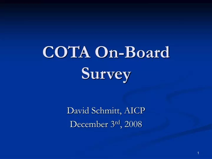 cota on board survey