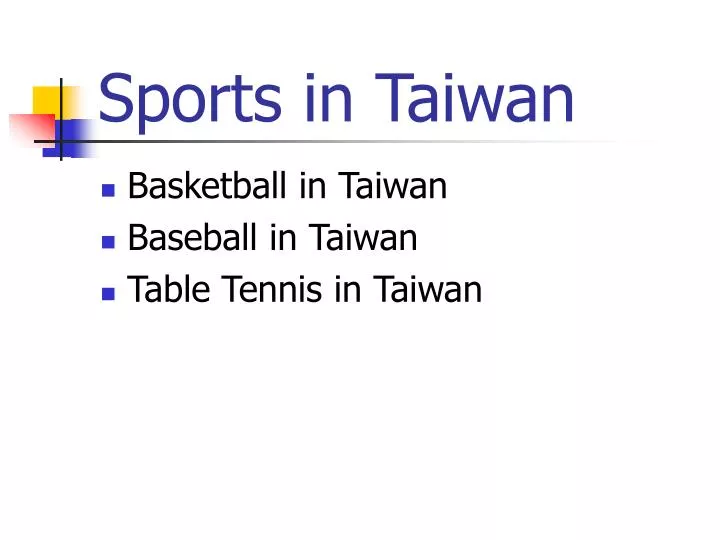 sports in taiwan