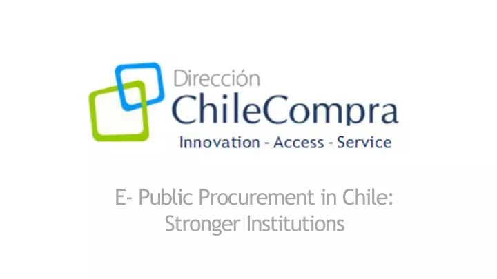 e public procurement in chile stronger institutions