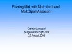 Filtering Mail with Mail::Audit and Mail::SpamAssassin