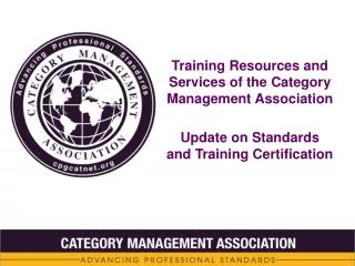 Training Resources and Services of the Category Management Association