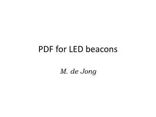 PDF for LED beacons
