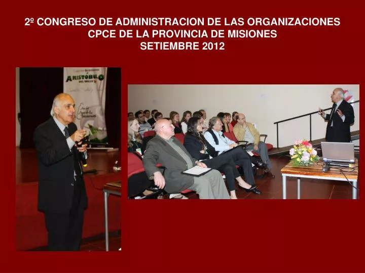 2 congreso de administracion de las organizaciones cpce de la provincia de misiones setiembre 2012
