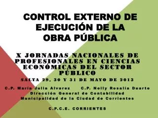 control externo de ejecuci n de la obra p blica