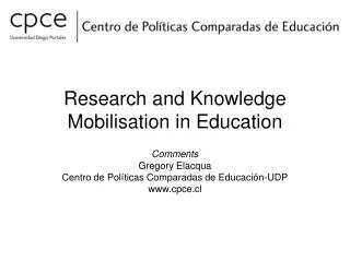 Research and Knowledge Mobilisation in Education