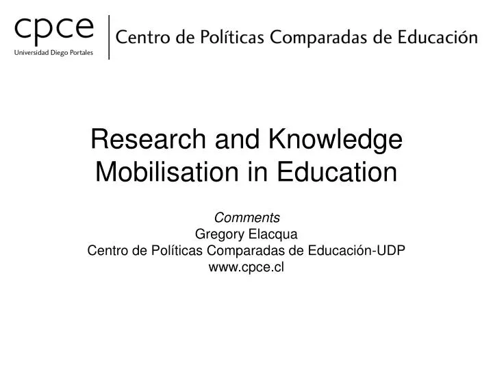 research and knowledge mobilisation in education