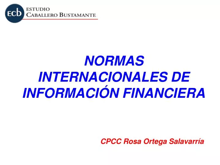normas internacionales de informaci n financiera