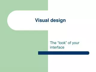 Visual design