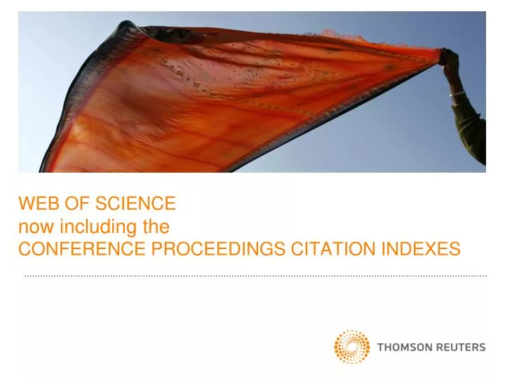 web of science now including the conference proceedings citation indexes