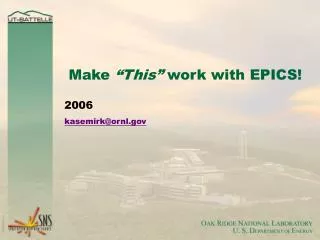 Make “This” work with EPICS!