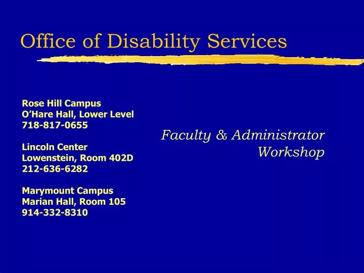 office of disability services