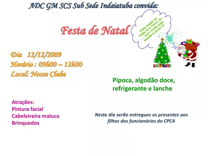 adc gm scs sub sede indaiatuba convida festa de natal