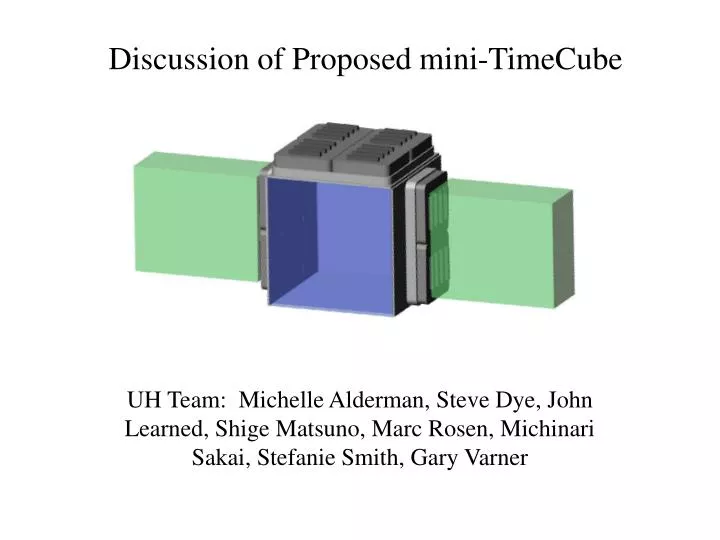 discussion of proposed mini timecube