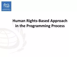 Human Rights-Based Approach in the Programming Process