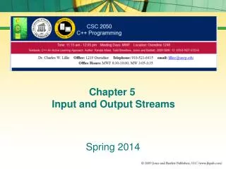 Chapter 5 Input and Output Streams
