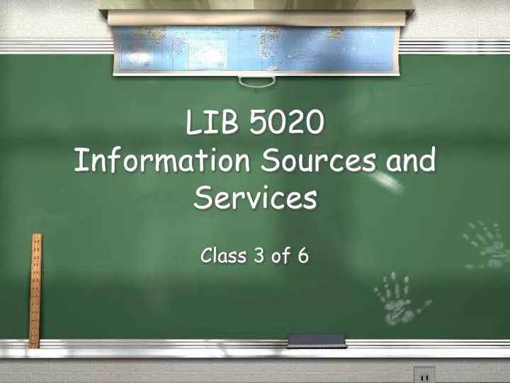 lib 5020 information sources and services