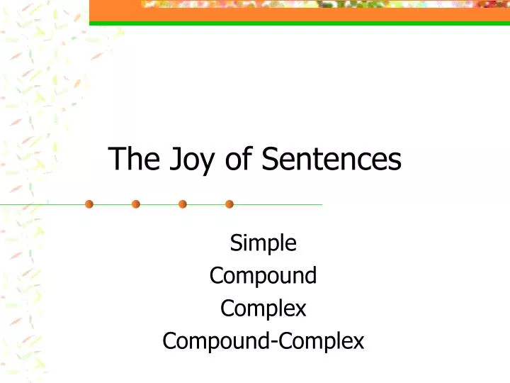 the joy of sentences