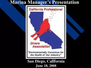Marina Manager’s Presentation
