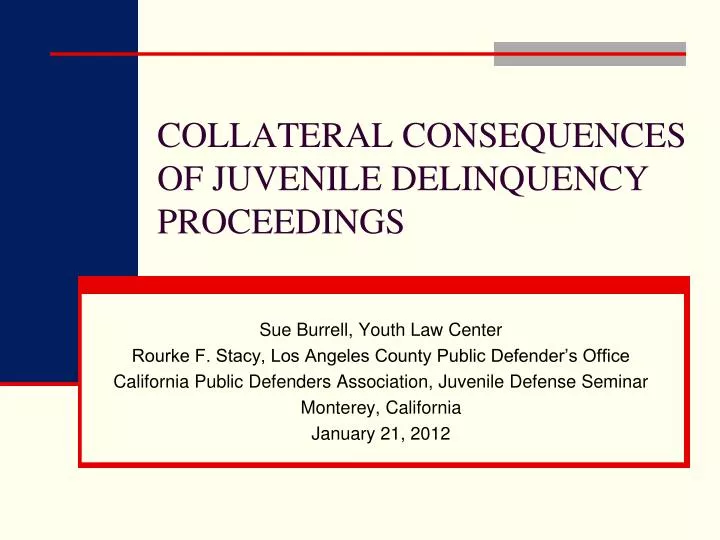 collateral consequences of juvenile delinquency proceedings