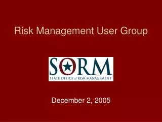Risk Management User Group