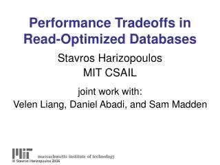 Performance Tradeoffs in Read-Optimized Databases