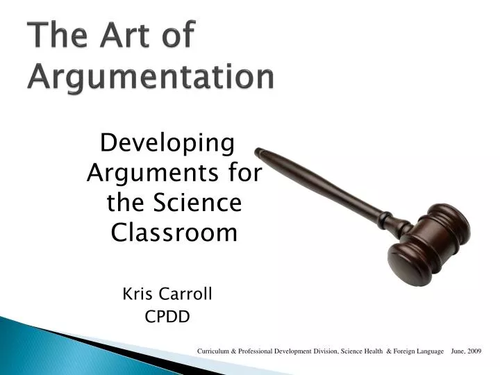 the art of argumentation