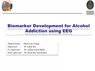 Biomarker Development for Alcohol Addiction using EEG