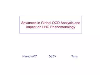 Advances in Global QCD Analysis and Impact on LHC Phenomenology