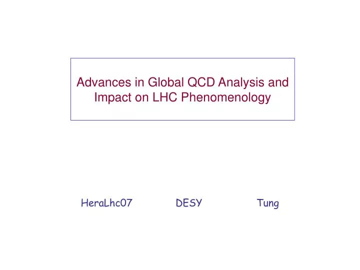 advances in global qcd analysis and impact on lhc phenomenology