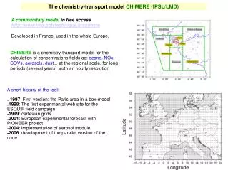 The chemistry-transport model CHIMERE (IPSL/LMD) ‏
