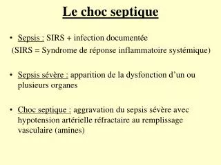 le choc septique