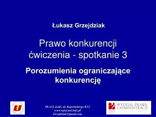 prawo konkurencji wiczenia spotkanie 3