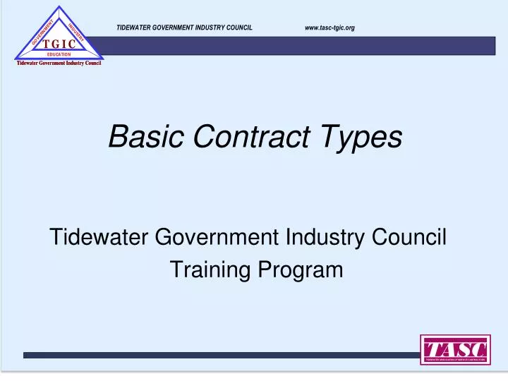 basic contract types
