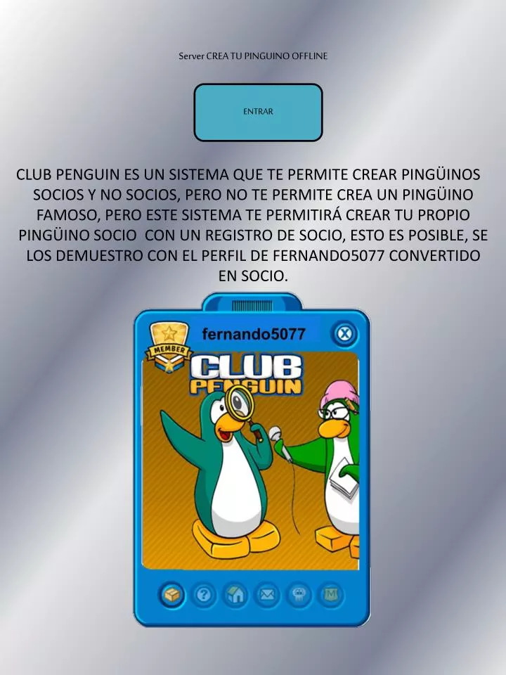 server crea tu pinguino offline