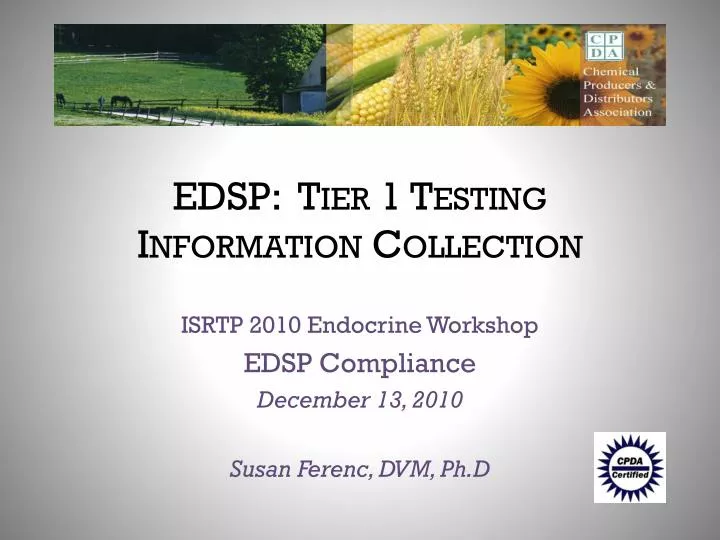 edsp tier 1 testing information collection