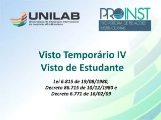 lei 6 815 de 19 08 1980 decreto 86 715 de 10 12 1980 e decreto 6 771 de 16 02 09