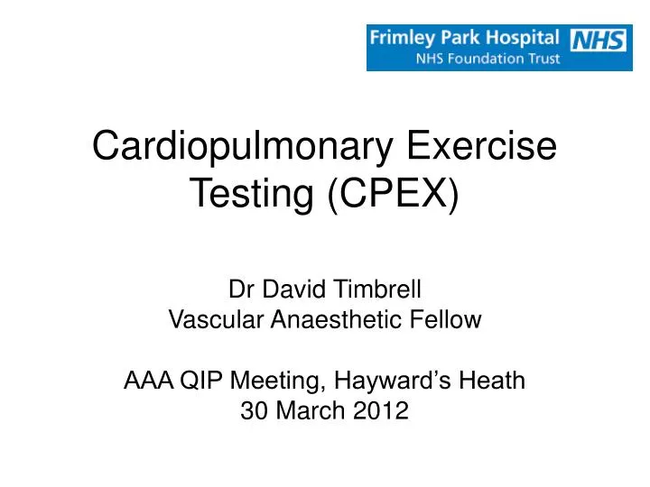 cardiopulmonary exercise testing cpex