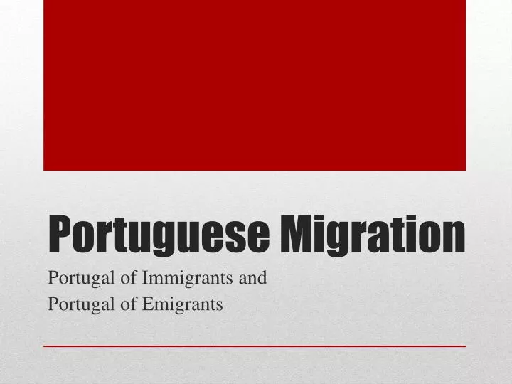 portuguese migration