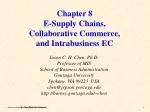 Chapter 8 E-Supply Chains, Collaborative Commerce, and Intrabusiness EC - slide 1