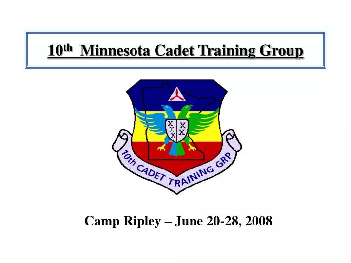 10 th minnesota cadet training group