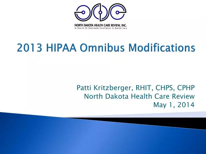 2013 hipaa omnibus modifications