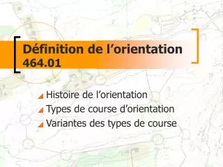 d finition de l orientation 464 01