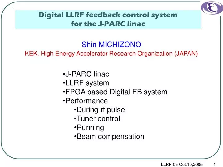 digital llrf feedback control system for the j parc linac