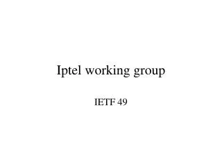 Iptel working group