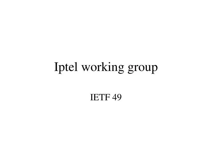 iptel working group