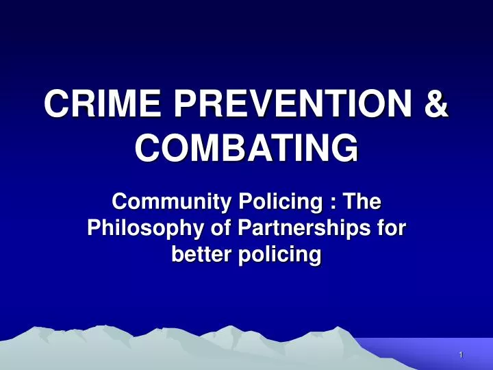 crime prevention combating