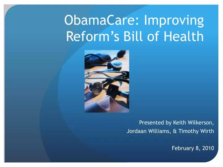 obamacare improving reform s bill of health