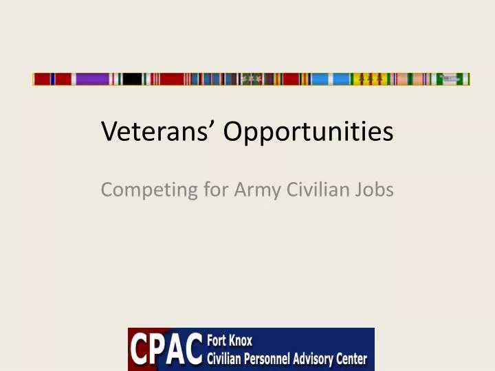 veterans opportunities