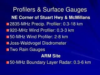 Profilers &amp; Surface Gauges